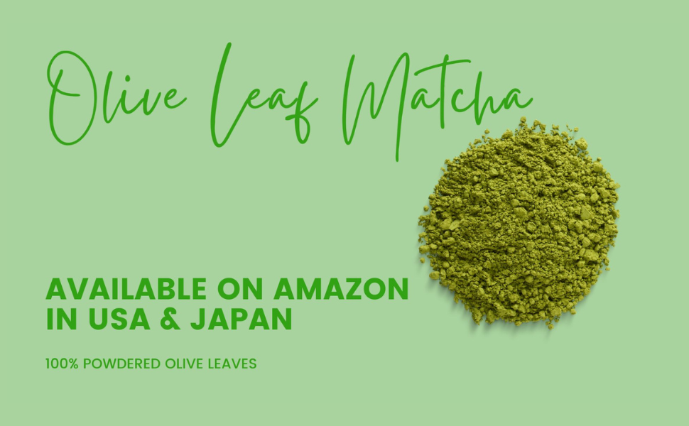 Image of Olive Leaf Matcha. Olive Leaf Matcha stands out for its exceptional qualities: crafted in Italy from 100% handpicked Olea europaea leaves, it embodies wellness with its potent health benefits. This innovative tea, inspired by chefs and driven by culinary creativity, is not only environmentally sustainable but also holds international appeal. Rigorously third-party tested to ensure superior nutritional quality, Olive Leaf Matcha is a pure, filler-free beverage that represents the pinnacle of tea innovation.